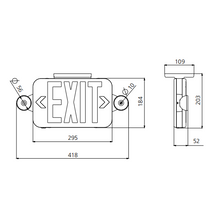 Load image into Gallery viewer, Duel LED Head Square exit Sign
