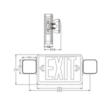 Load image into Gallery viewer, Duel Head Square LED exit Sign