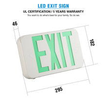 Load image into Gallery viewer, Green Led Exit Sign