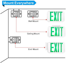 Load image into Gallery viewer, Green Led Exit Sign