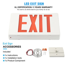Load image into Gallery viewer, Red LED EXIT SIGN