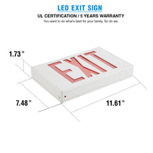 Load image into Gallery viewer, Red LED EXIT SIGN