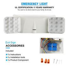 Load image into Gallery viewer, DUAL HEAD EMERGENCY LIGHT JLEU3