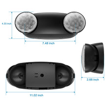 Load image into Gallery viewer, DUAL HEAD EMERGENCY LIGHT JLEU5 BK