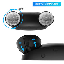 Load image into Gallery viewer, DUAL HEAD EMERGENCY LIGHT JLEU5 BK