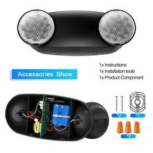 Load image into Gallery viewer, DUAL HEAD EMERGENCY LIGHT JLEU5 BK